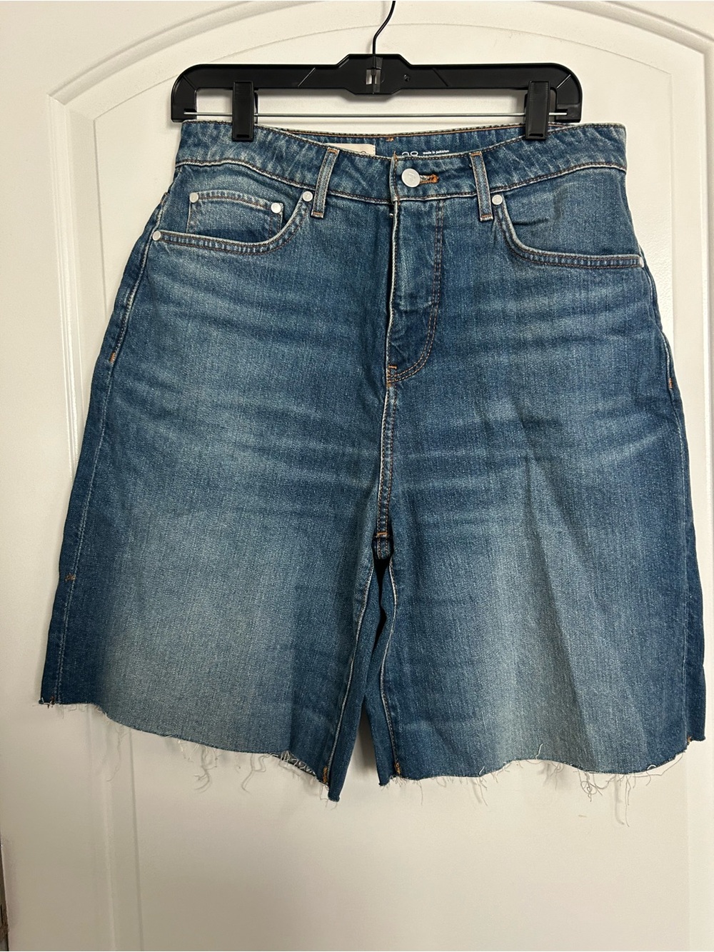 Anthropologie Pilcro High-Rise Bermuda Denim Jorts size 28 90s chic boho retro